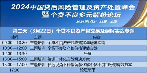 2024中国贷后风险管理及资产处置峰会暨个贷不良多元解纷发展论坛